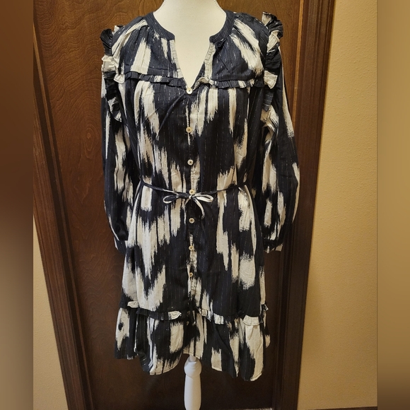 Maurices Black & White Dress With Gold Accents NWT - Picture 2 of 16